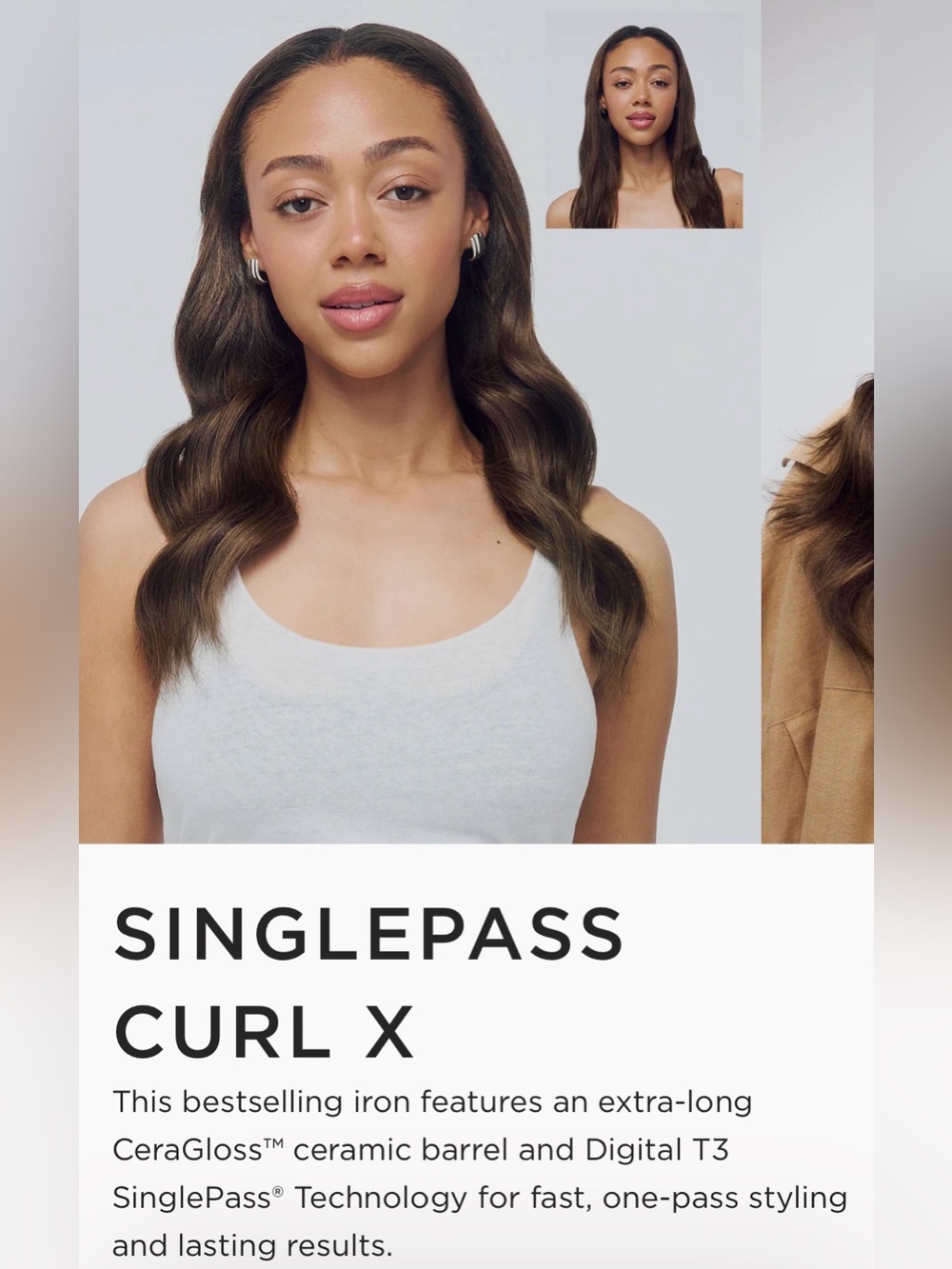T3 Micro SINGLEPASS CURL X 1.25” - Satin Blush - Picture 4 of 9